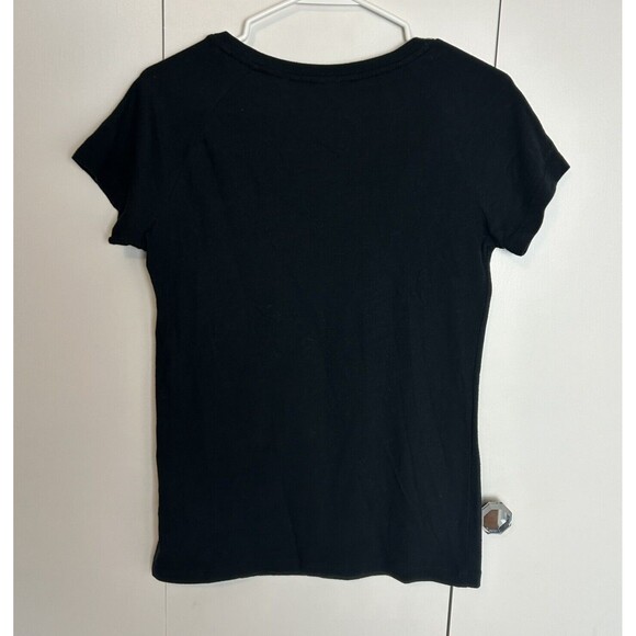 ADIDAS Miami Hurricanes V-Neck Black T-Shirt W/Sebastian Mascot Chain Sz L - Picture 3 of 5